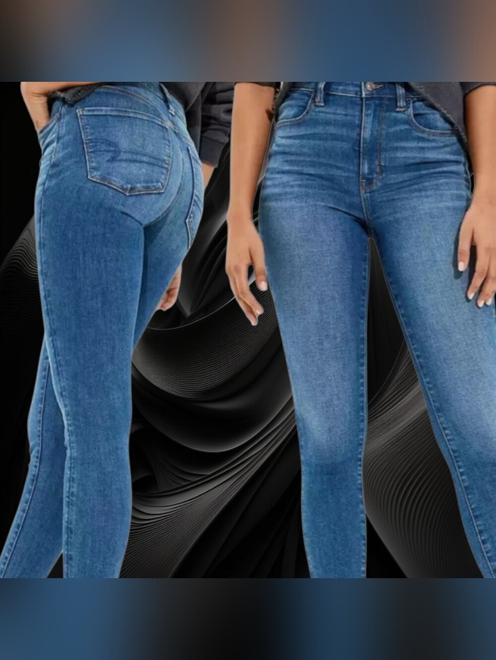American Eagle Outfitters Slim High-Rise Jeans in Medium Blue